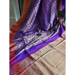 Women Pure Silk Royal Kanjivaram Saree Wedding Party Festive Handloom